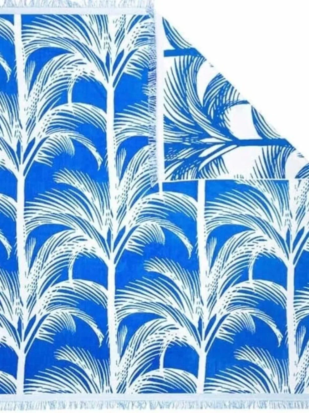 LOFT Beach Towel by Loftex 84 x 72 Jumbo Size with Handle Blue